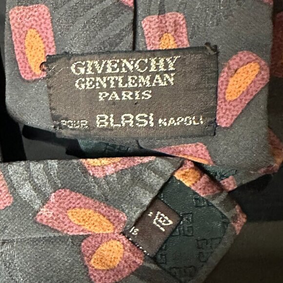 Givenchy Silk Tie Designer Mens Necktie Pour Napoli Blasi LE Mid Century Modern - Picture 4 of 4